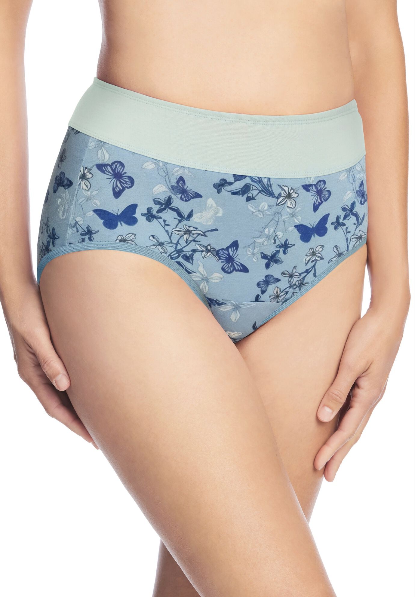 Full Coverage Stretch Cotton Color Block Brief 3-Pack, ULTRA BLUE ASSORTED, alternate image number 2