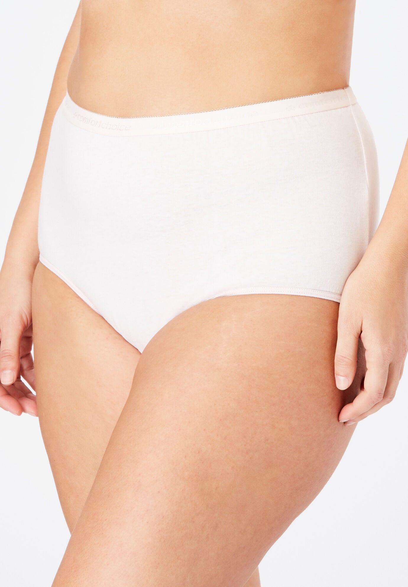Full Coverage Nylon Brief 5 Pack, WHITE PACK, alternate image number 4