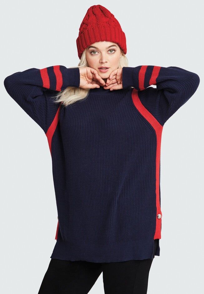 Cable Knit Hat, POPPY RED, hi-res image number null