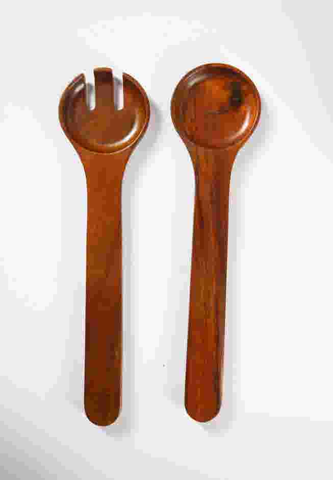 3-Piece Acacia Wood Salad Bowl Set image number 4