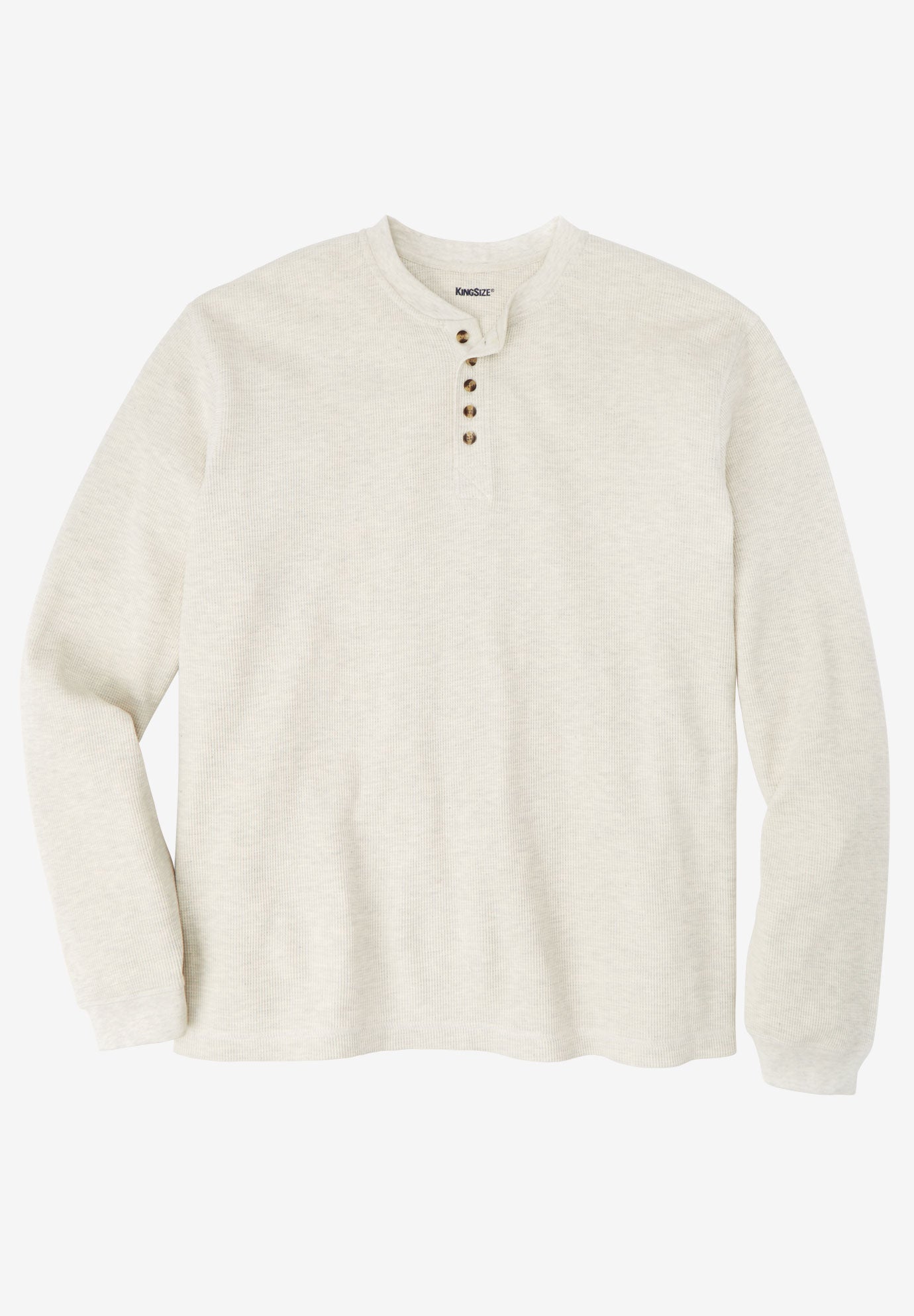 Waffle-Knit Thermal Henley Tee image number 0