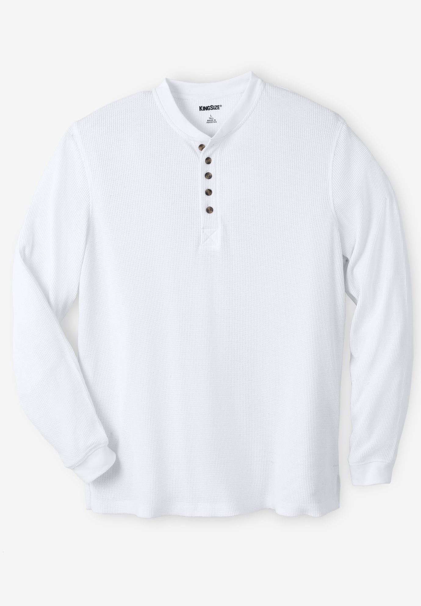 Waffle-Knit Thermal Henley Tee image number 0