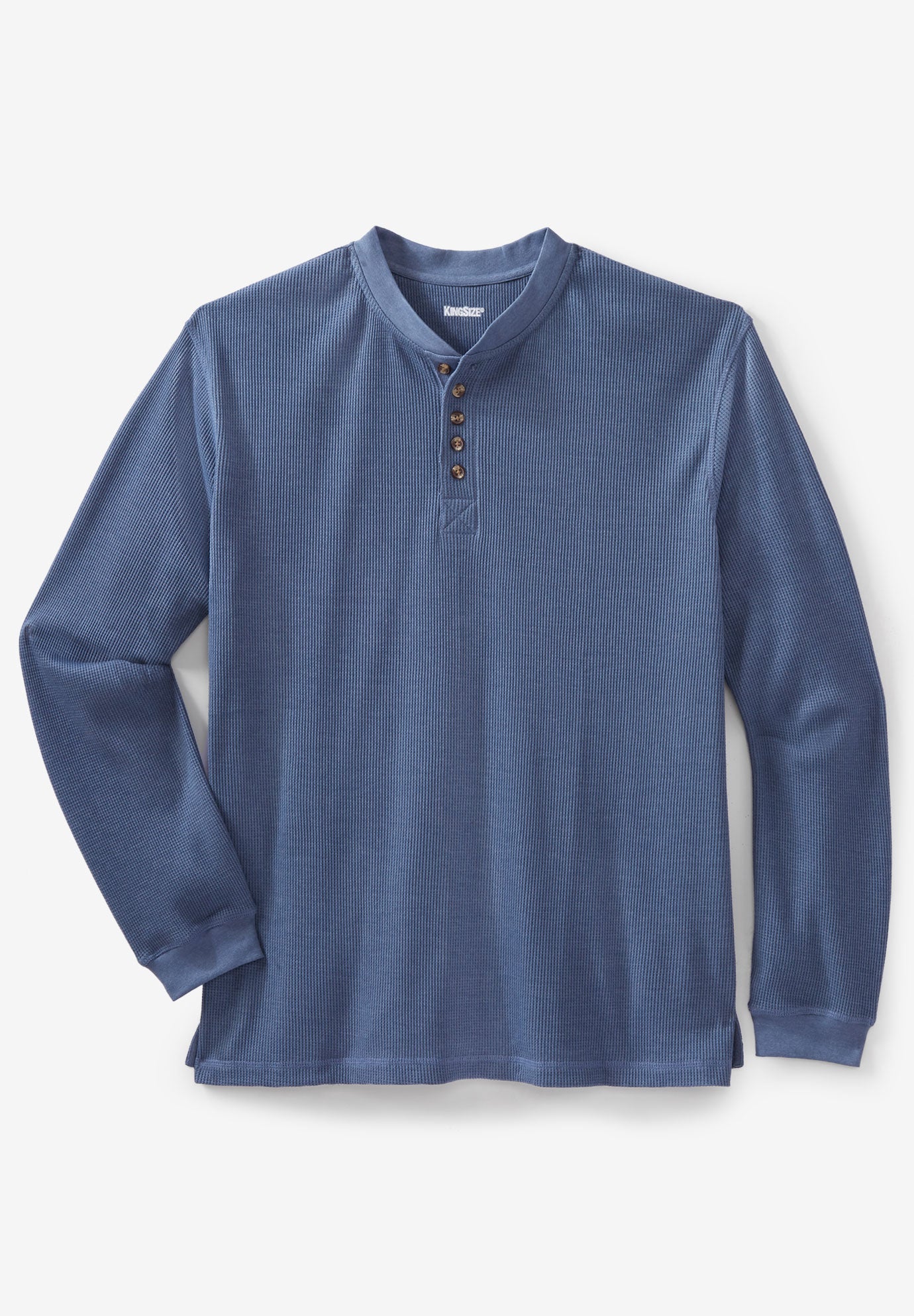 Waffle-Knit Thermal Henley Tee image number 0