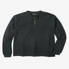 Waffle-Knit Thermal Henley Tee image number null