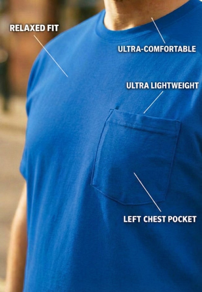 The Ultra-Light Comfort Pocket Tee image number 1