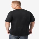 Shrink-Less&trade; Lightweight Longer-Length V-neck T-shirt image number null