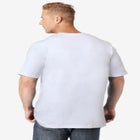 Shrink-Less Lightweight Longer-Length V-neck T-shirt image number null