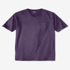 Shrink-Less&trade; Lightweight Longer-Length V-neck T-shirt image number null