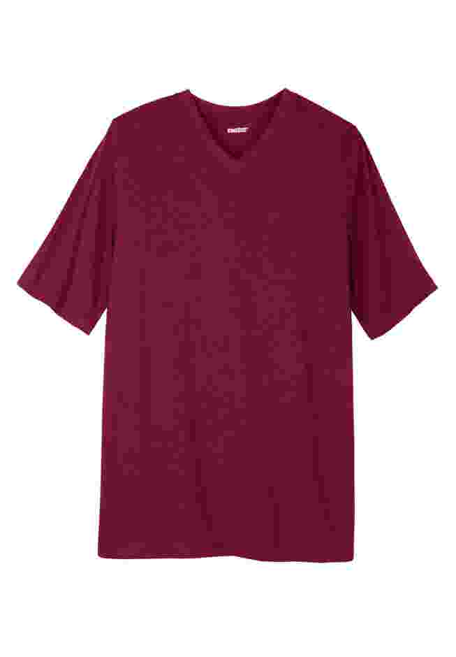 Shrink-Less Lightweight Longer-Length V-neck T-shirt image number 0