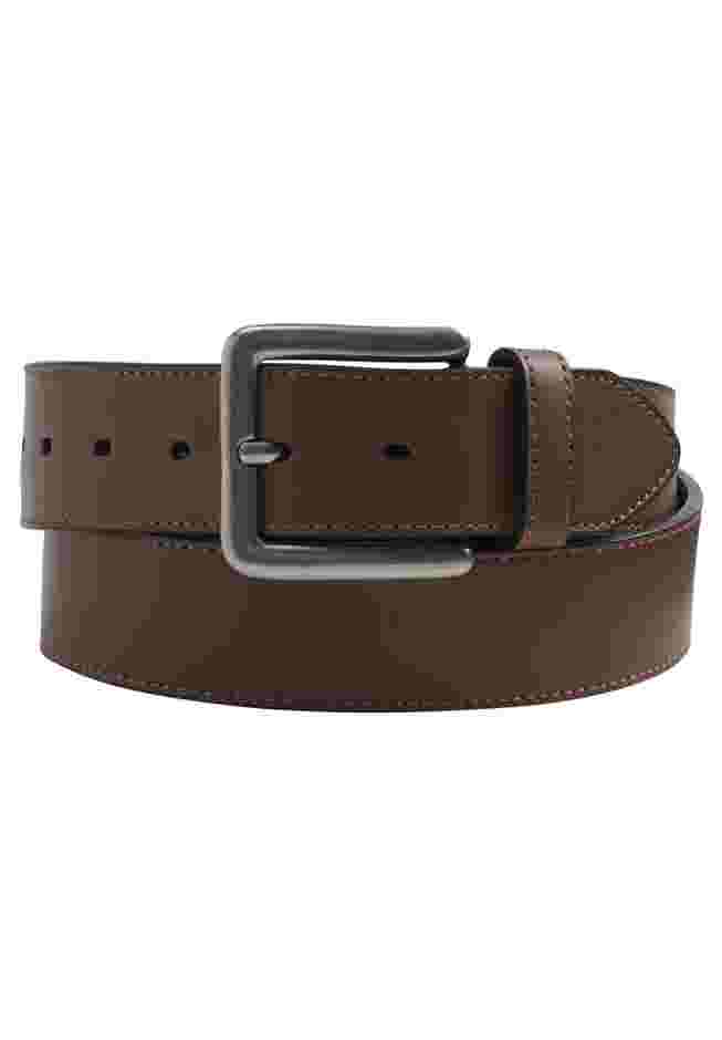 Casual Stitched Edge Leather Belt image number 0