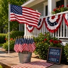Set of 12 American Flag Sticks image number null