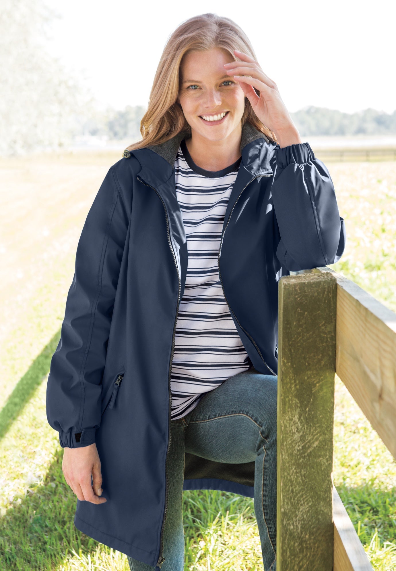 Hooded Slicker Raincoat image number 4