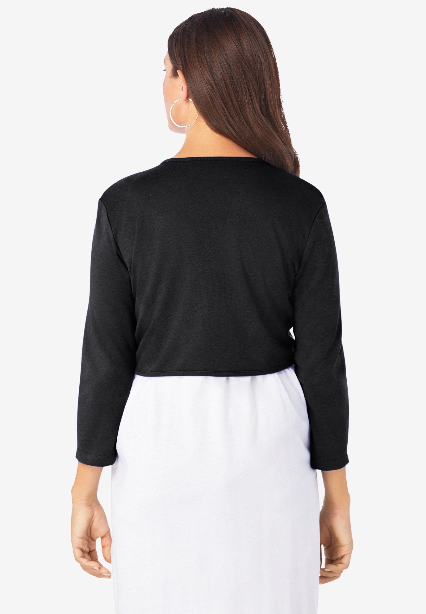 Bolero Cardigan with Three Quarter Sleeves image number 1