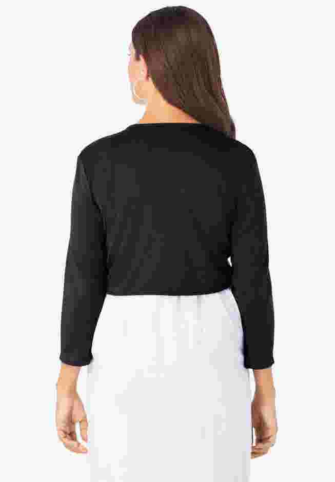 Bolero Cardigan with Three Quarter Sleeves image number 1