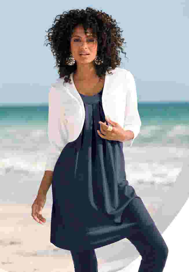 Bolero Cardigan with Three Quarter Sleeves image number 3
