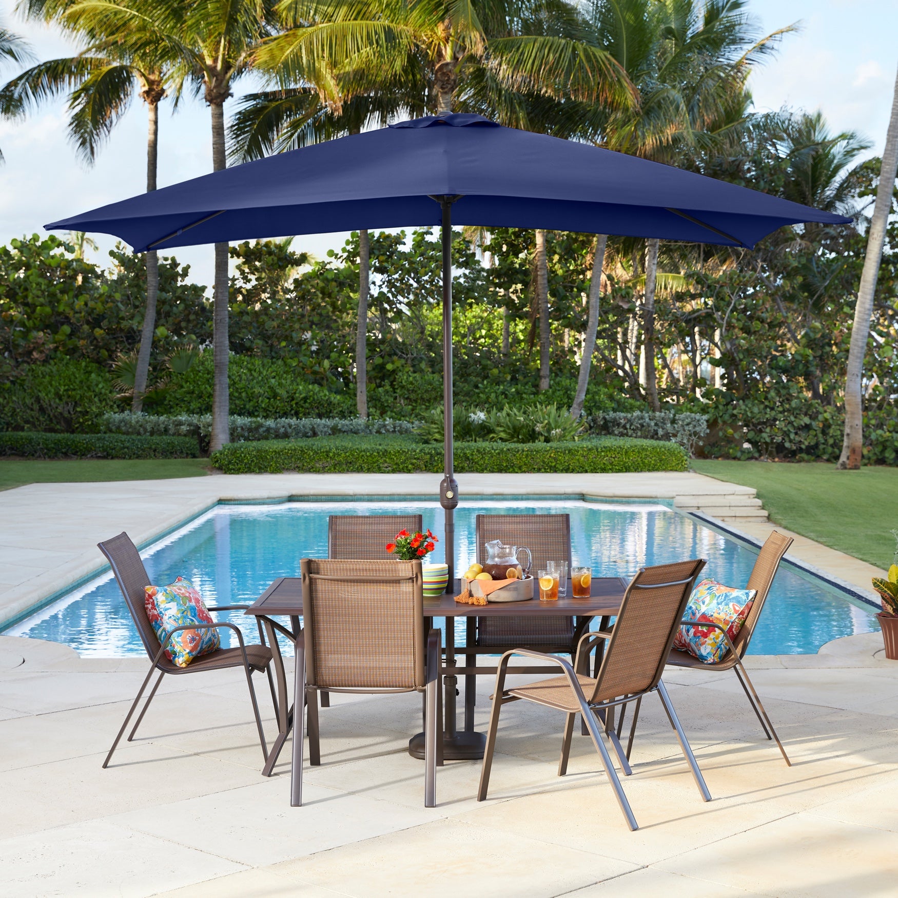 6&frac12;' x 10' Oversized Rectangular Umbrella image number 0