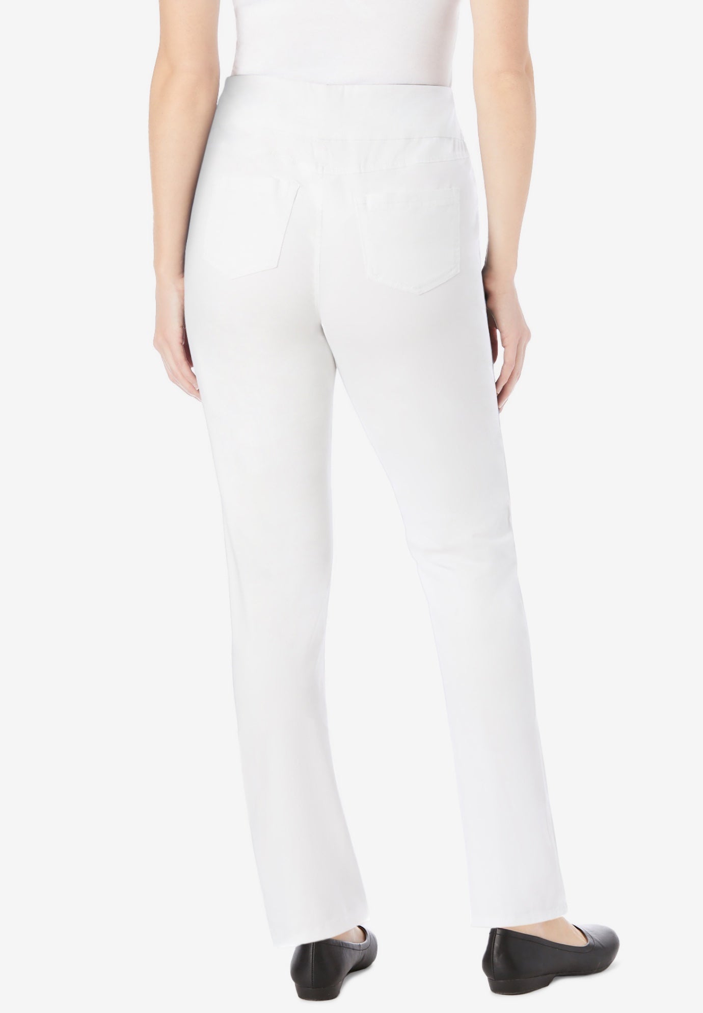 Flex-Fit Pull-On Straight-Leg Gap-Free Stretch Denim Jeans image number 1