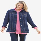 Long Stretch Denim Jean Jacket image number null