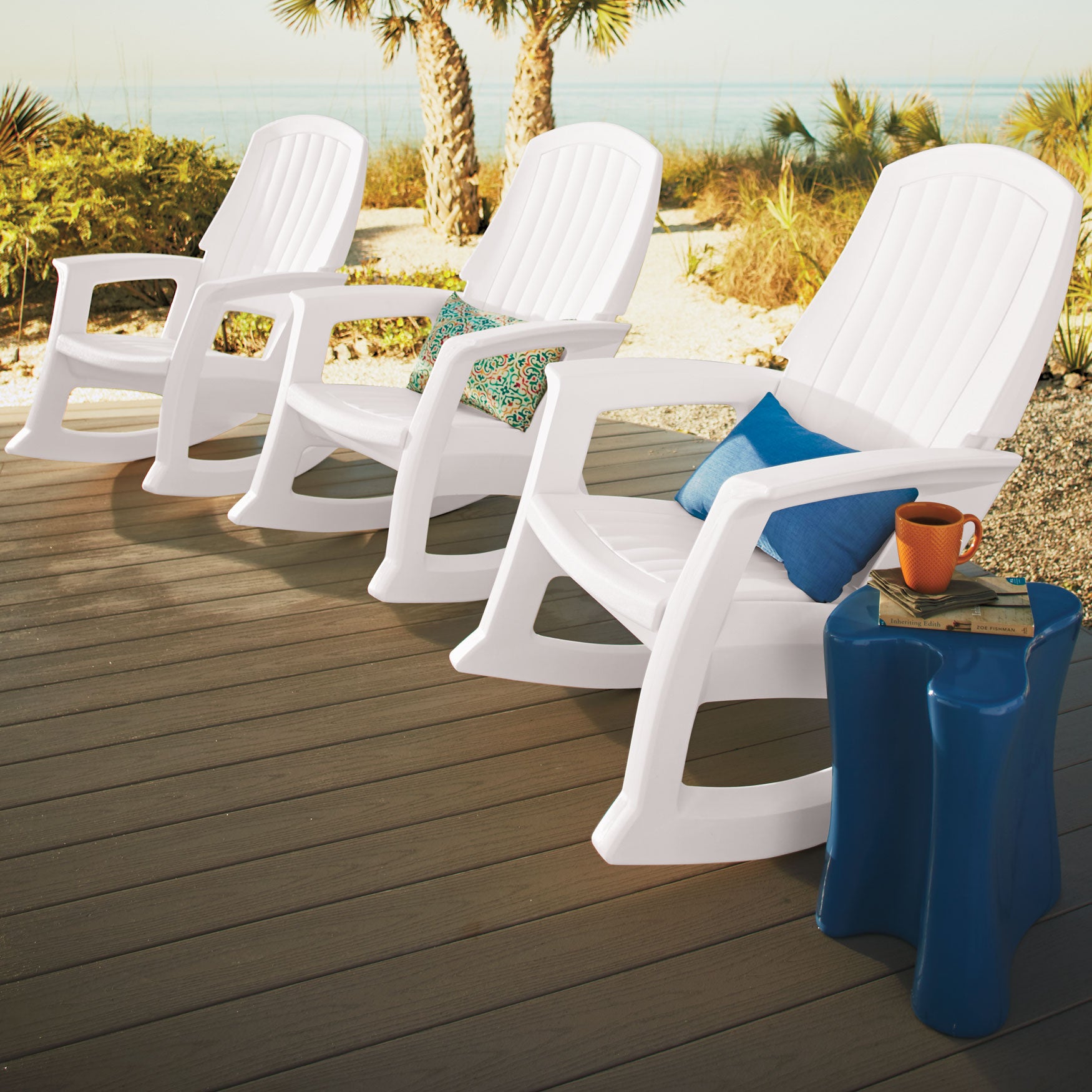 Oversized 600 lbs. Weight Capacity Resin Rocker image number 1