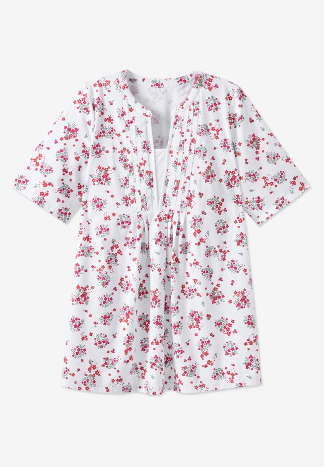 7-Day Layer-Look Elbow-Sleeve Tee image number 7