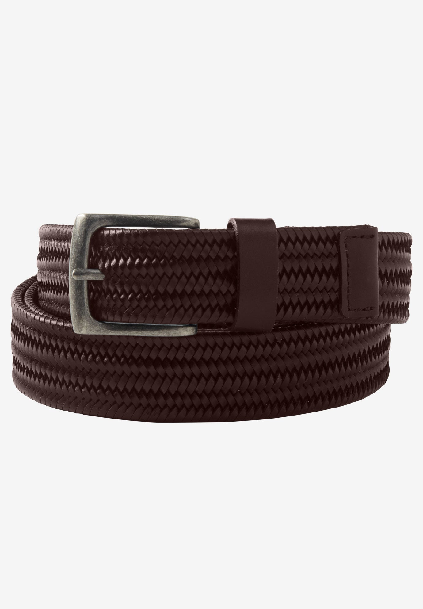 Stretch Leather Braided Belt image number 0