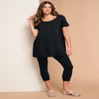 Plus Size Cotton Ultimate Scoopneck Swing Tunic image number null