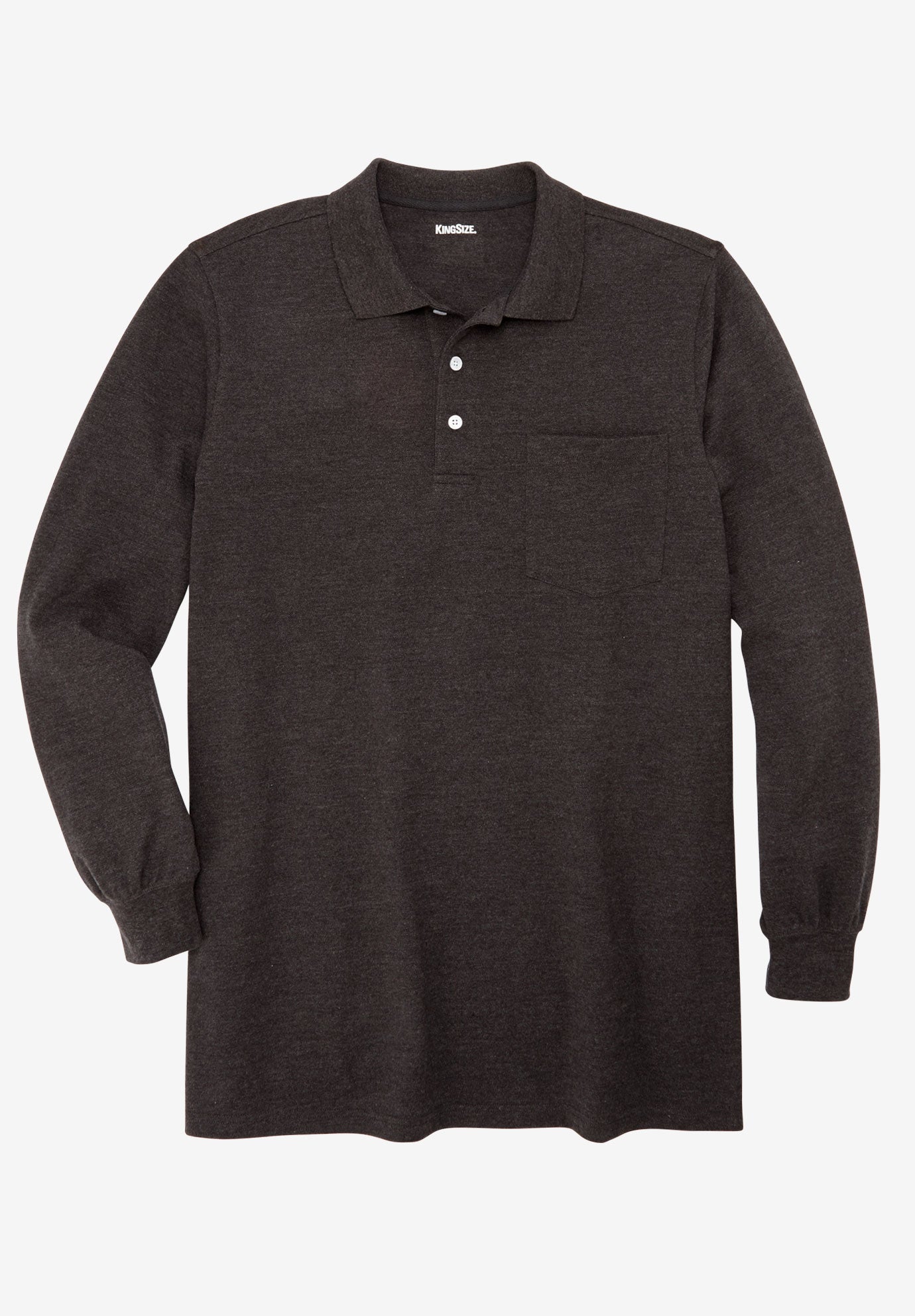 Longer-Length Long Sleeve Shrink-Less&trade; Cotton Polo image number 0