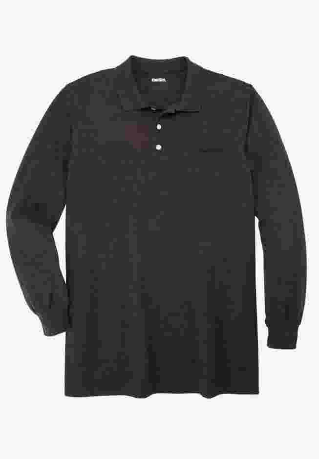 Longer-Length Long Sleeve Shrink-Less™ Cotton Polo image number 0