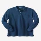 Longer-Length Long Sleeve Shrink-Less&trade; Cotton Polo image number null