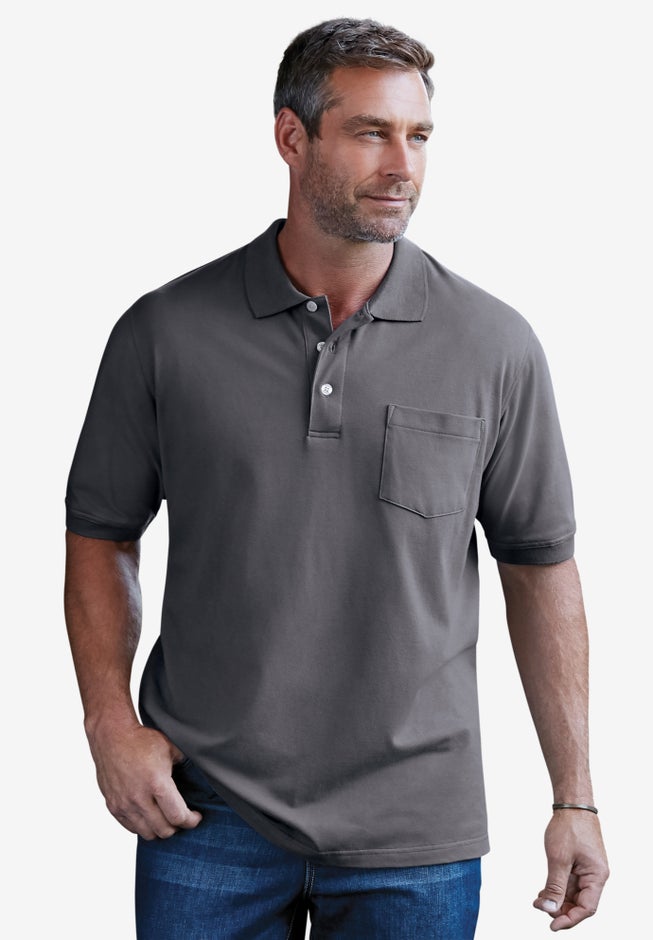 Shrink-Less™ Pocket Piqué Polo image number 2