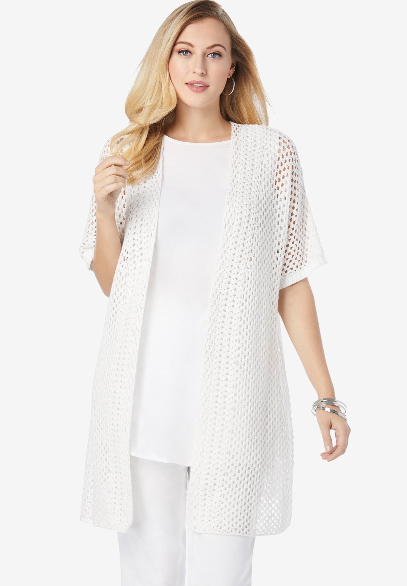 Crochet Long Cardigan image number 0