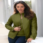 Zip Front Leather Jacket image number null