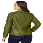 Zip Front Leather Jacket image number null