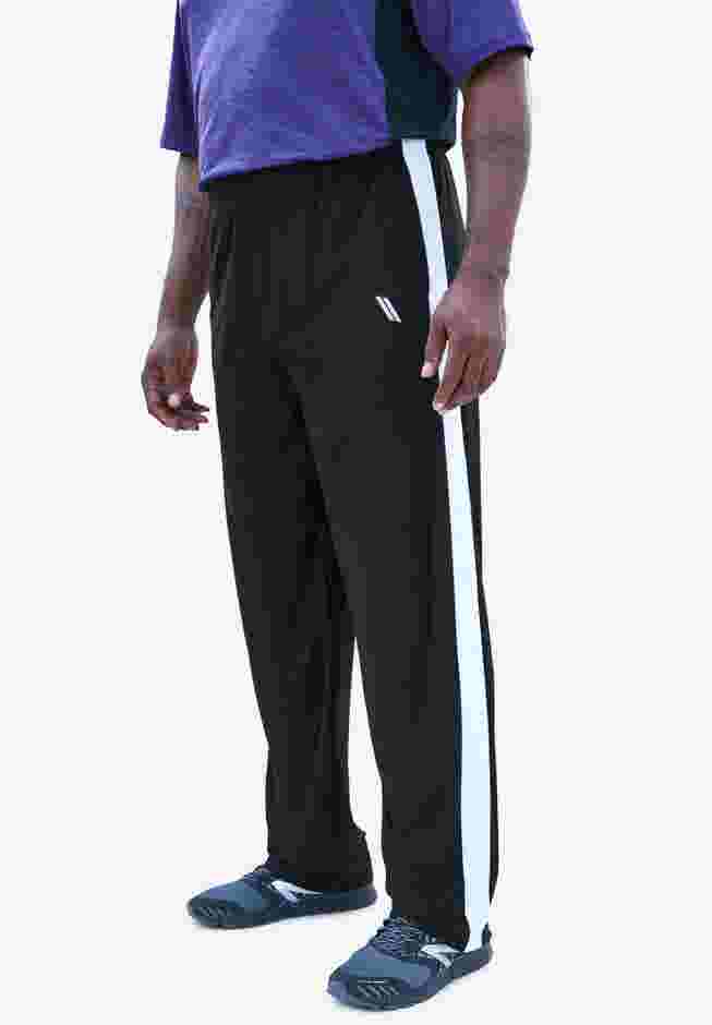 Panel Sweatpants Performance Mesh Sweatpants - Breathable Design, Black | King Size