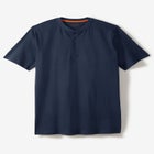 Heavyweight Longer-Length Short-Sleeve Henley Shirt image number null