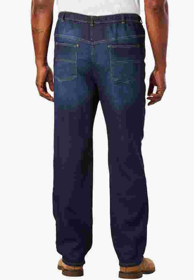 5-Pocket Relaxed Fit Denim Look Sweatpants image number 1