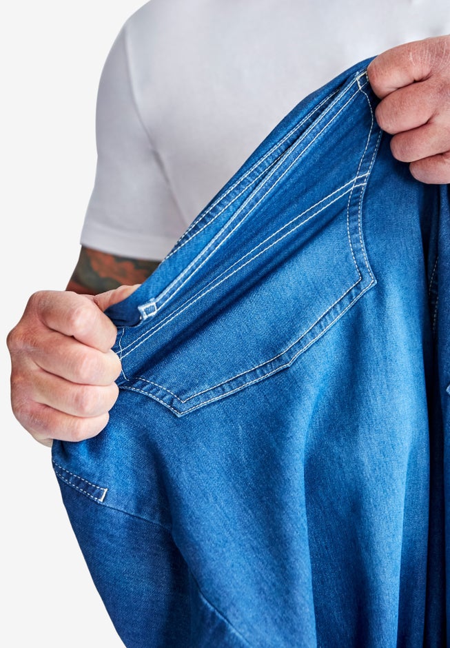 5-Pocket Relaxed Fit Denim Look Sweatpants image number 3
