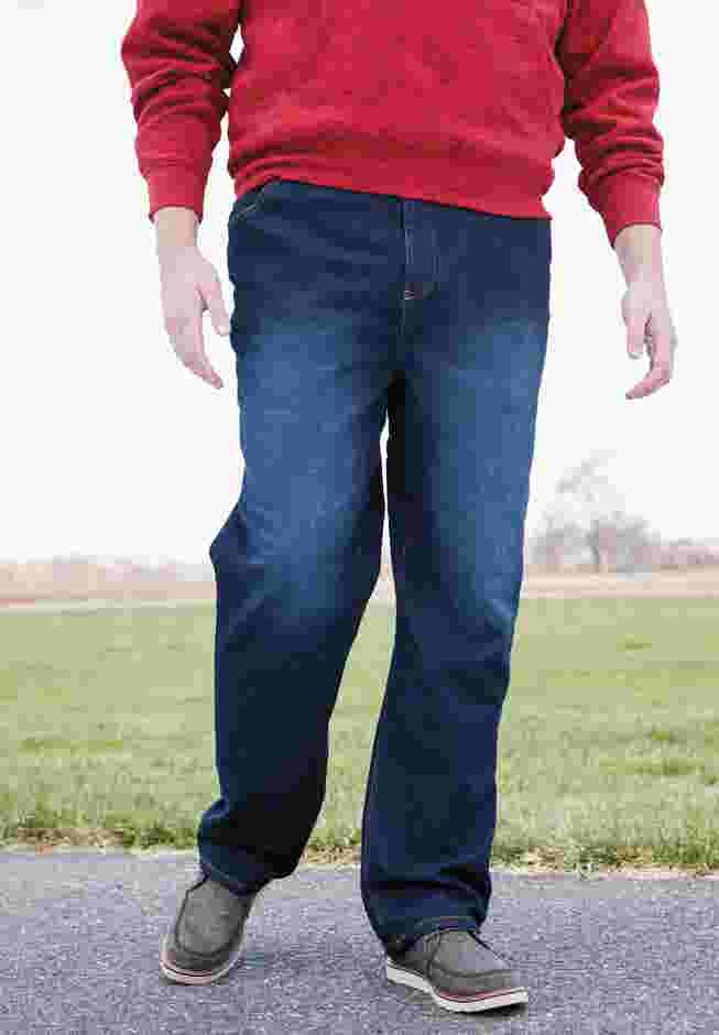 5-Pocket Relaxed Fit Denim Look Sweatpants image number 6