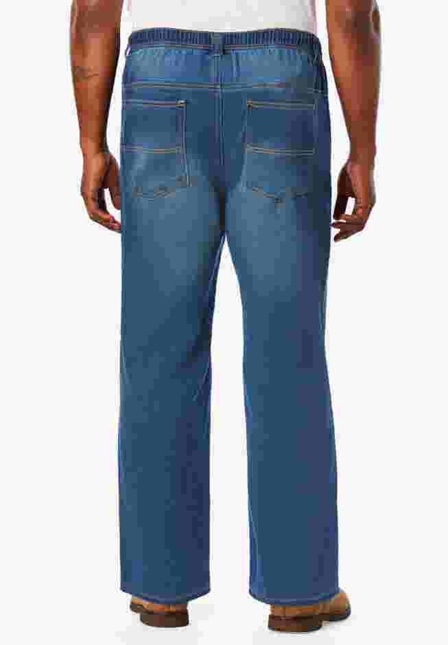5-Pocket Relaxed Fit Denim Look Sweatpants image number 1