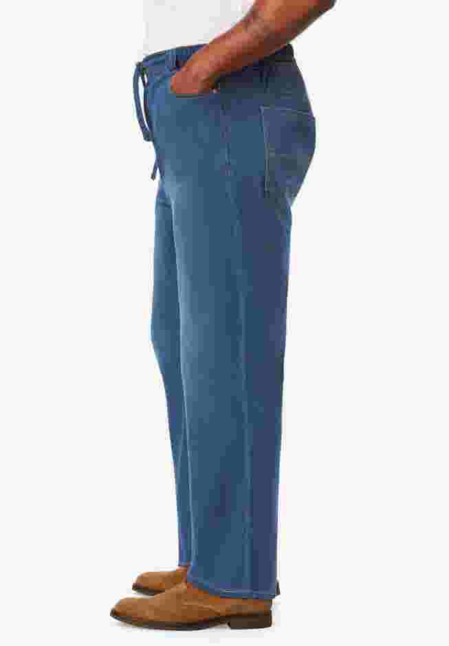 5-Pocket Relaxed Fit Denim Look Sweatpants image number 2