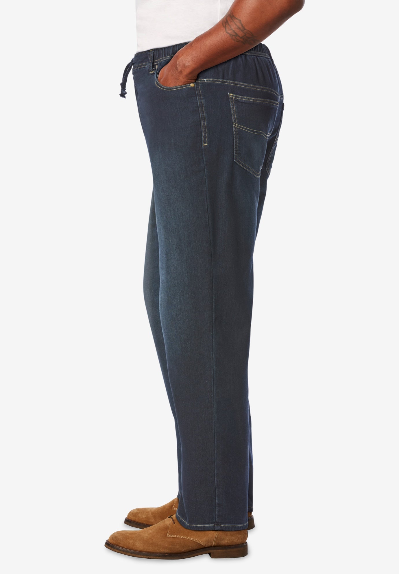 5-Pocket Relaxed Fit Denim Look Sweatpants image number 1