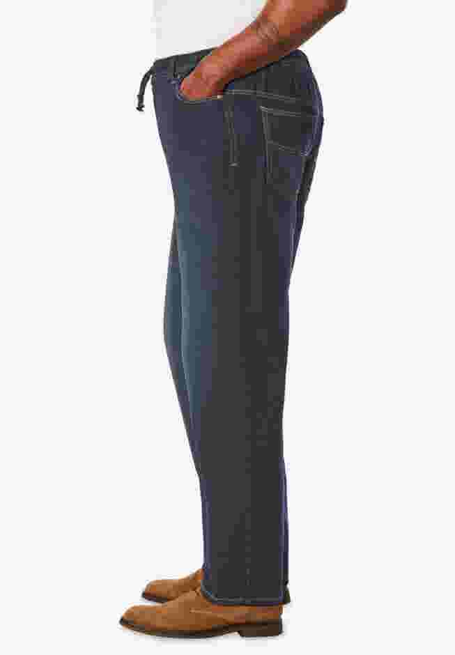 5-Pocket Relaxed Fit Denim Look Sweatpants image number 1