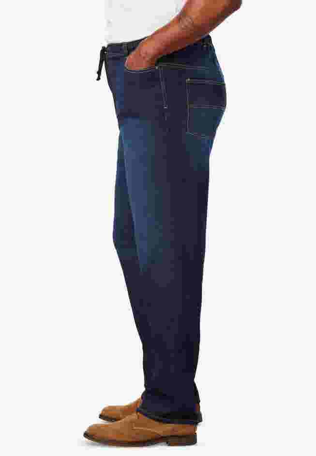 5-Pocket Relaxed Fit Denim Look Sweatpants image number 2