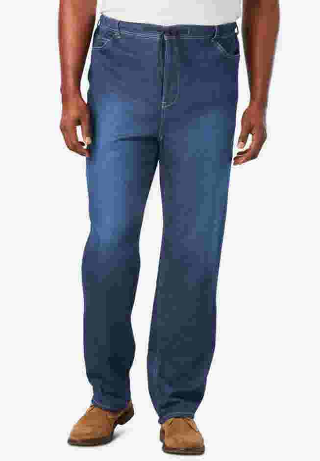 5-Pocket Relaxed Fit Denim Look Sweatpants image number 0