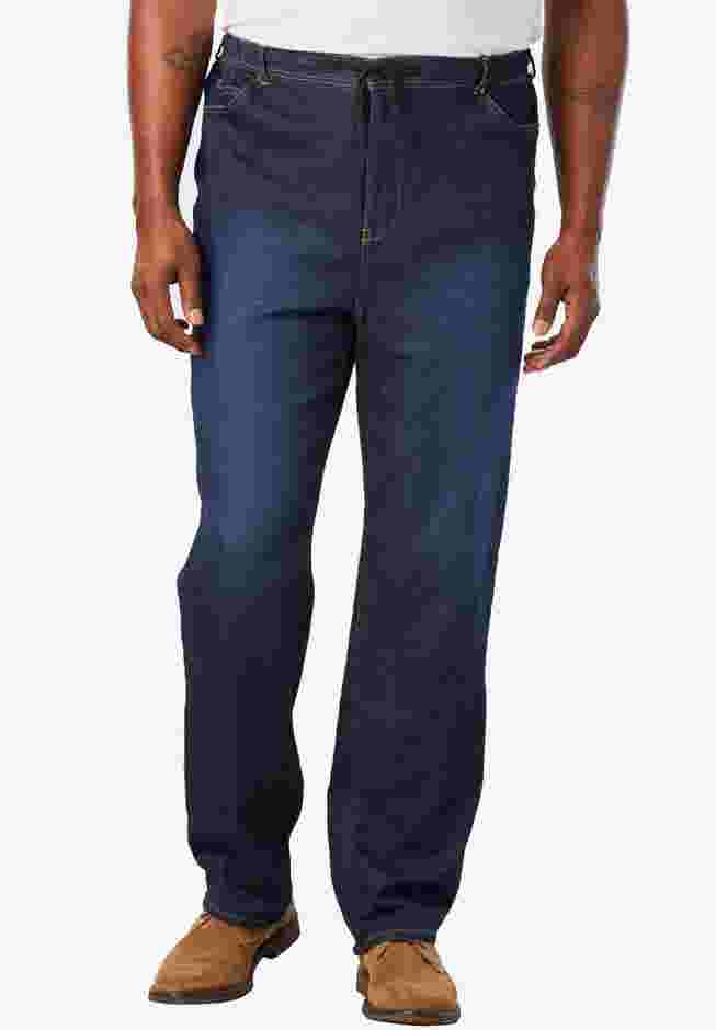 5-Pocket Relaxed Fit Denim Look Sweatpants image number 0