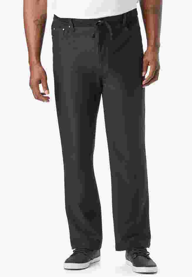 5-Pocket Relaxed Fit Denim Look Sweatpants image number 0