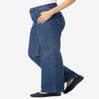Stretch Denim Wide-Leg Five-Pocket Jeans image number null