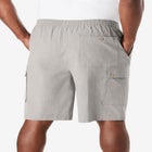 Full Elastic Waist Gauze Cargo Shorts image number null