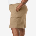 Full Elastic Waist Gauze Cargo Shorts image number null