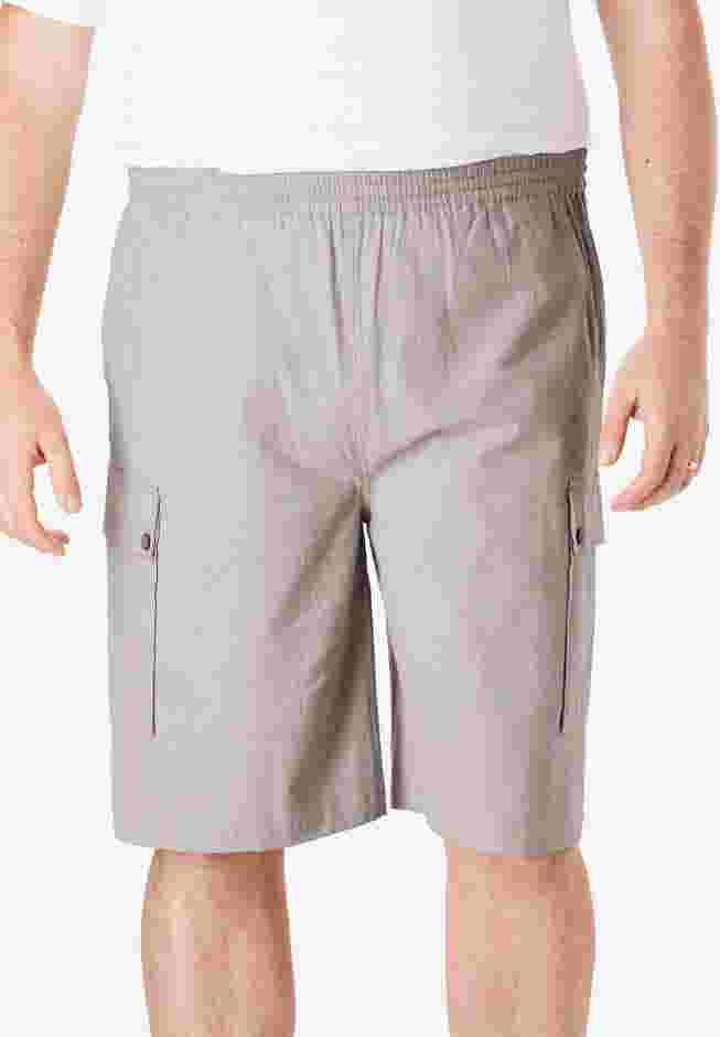Full Elastic Waist Gauze Cargo Shorts image number 0